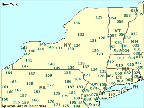 Listing of all Zip Codes in the state of New York.